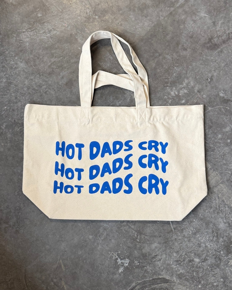 Hot Dads Cry Shopping Bag White
