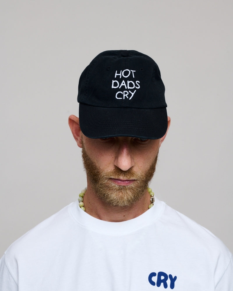 Hot Dads Cry Cap Vintage Black
