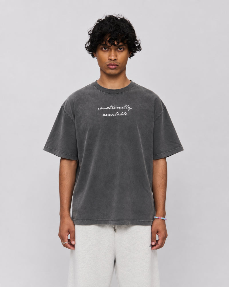 Emotionally Available Tee Washed Black