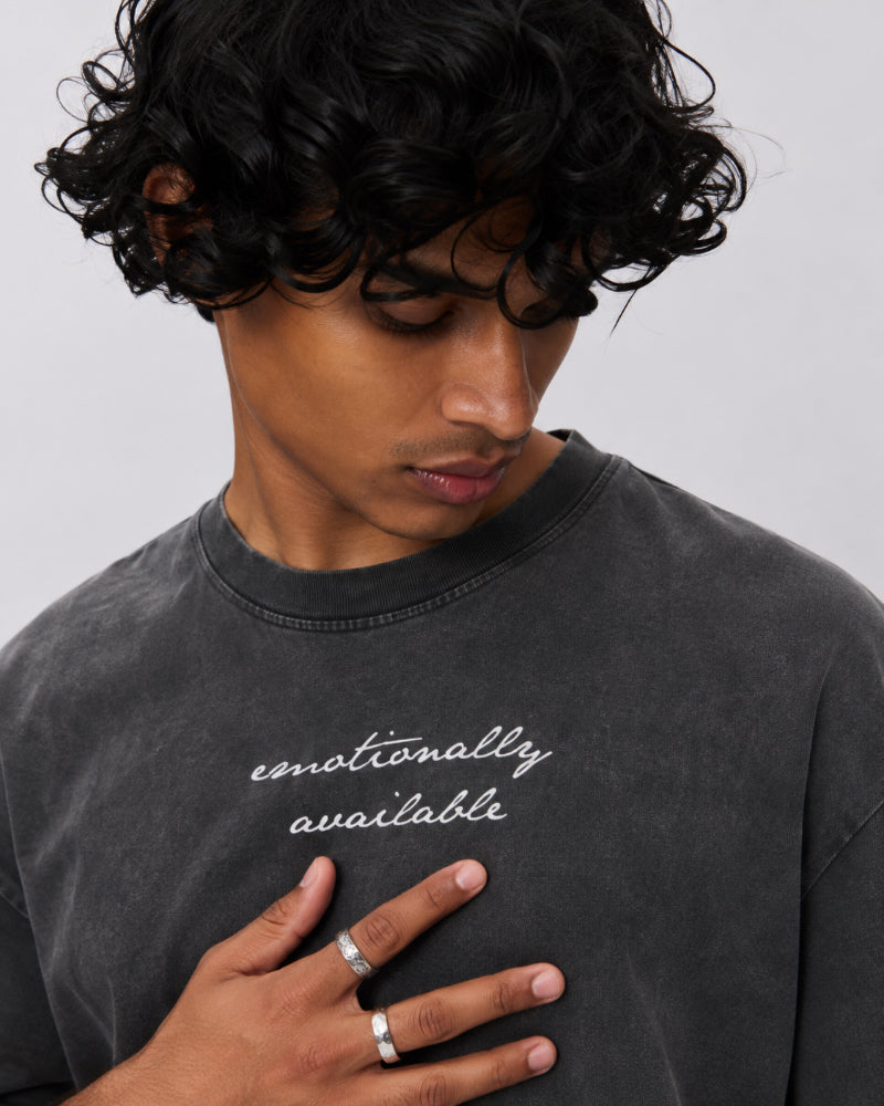 Emotionally Available Tee Washed Black