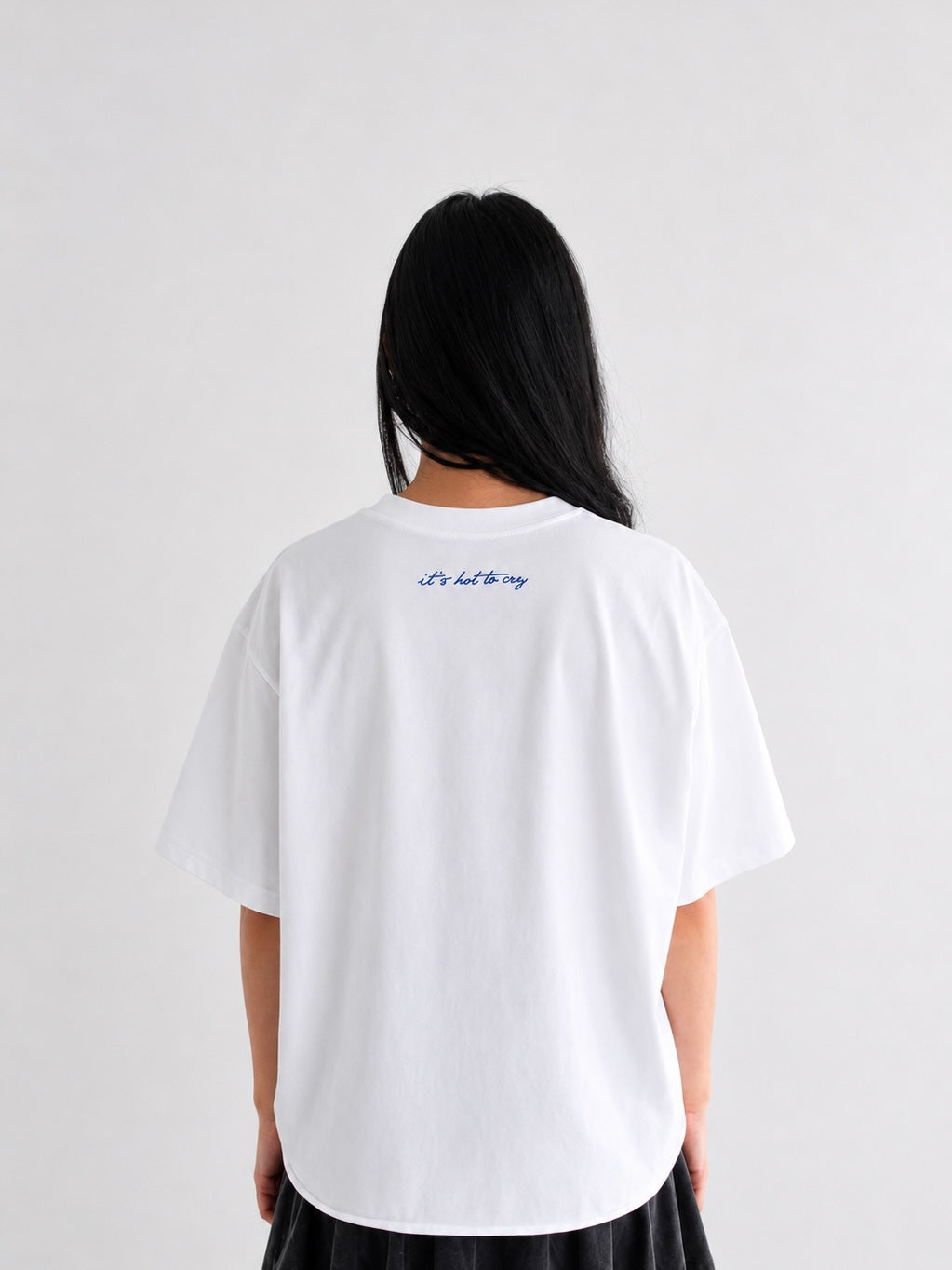 CRY Cropped Tee White