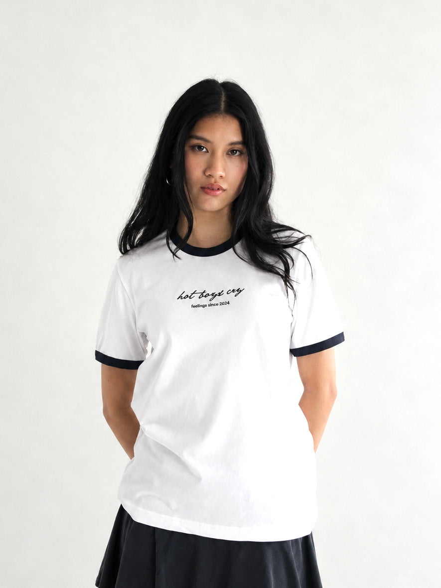 Ringer Tee White