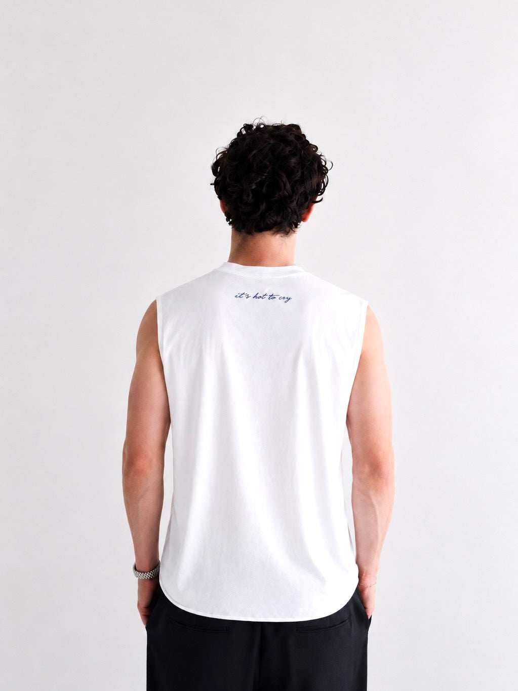 CRY Cropped Tank White