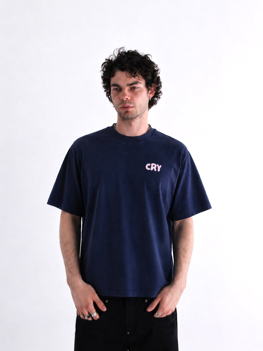 Salty Tears Club Tee Navy